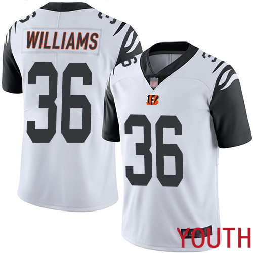 Cincinnati Bengals Limited White Youth Shawn Williams Jersey NFL Footballl 36 Rush Vapor Untouchable